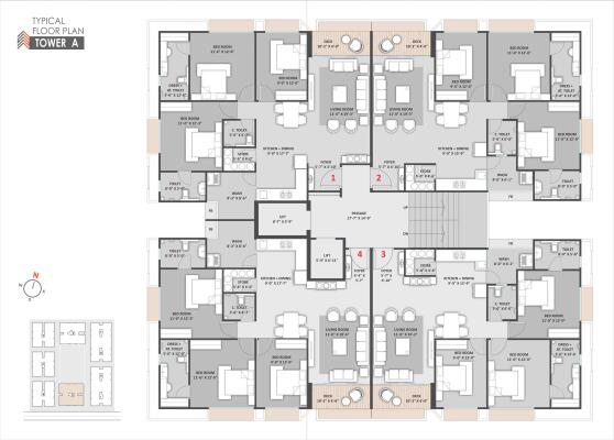 2 BHK Flat in Vesu, Surat