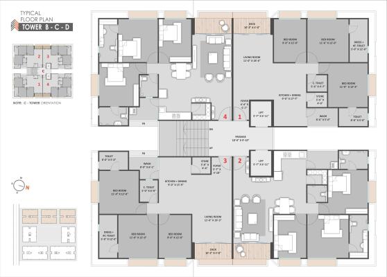 2 BHK Flat in Vesu, Surat