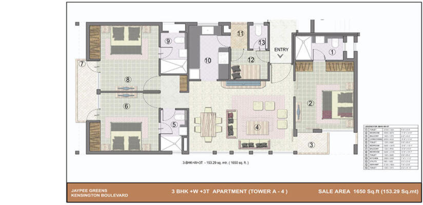 3 BHK Flat in Sector 131, Noida