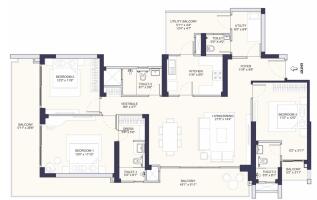 3 BHK Flat in Sector 80, Gurgaon