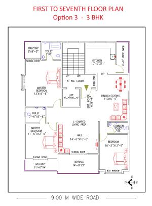 3 BHK Flat in Swawlambi Nagar , Nagpur