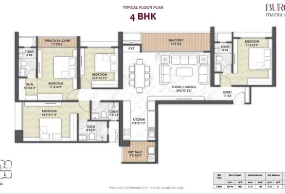3 BHK Flat in Koregaon Park Annexe, Pune