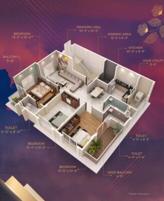 3 BHK Flat in Mankapur, Nagpur