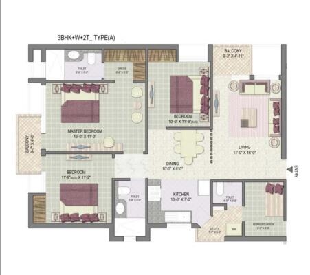 4 BHK Flat in Sector 131, Noida