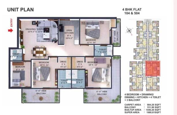 3 BHK Flat in GMS Road , Dehradun