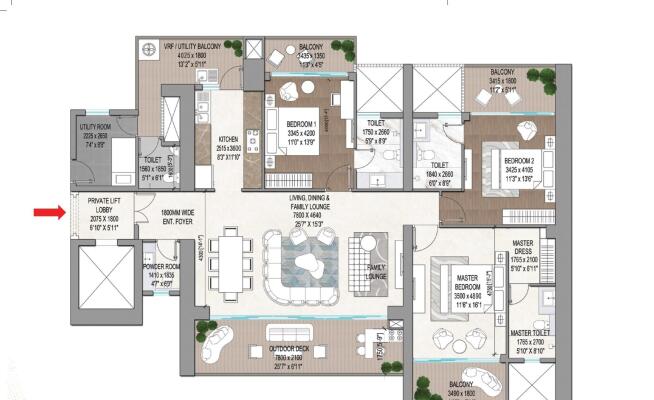 3 BHK Flat in Sector 71, Gurgaon