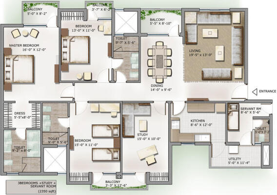 3 BHK Flat in Sector 110, Noida