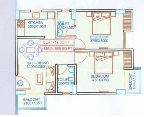 2 BHK Flat in Khanapara, Guwahati