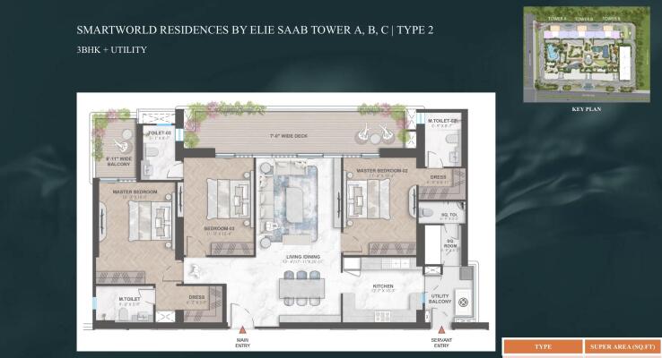 3 BHK Flat in Sector 98, Noida