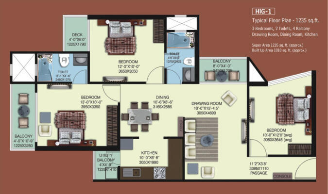 3 BHK Flat in Sector 16C, Greater Noida