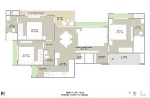 3 BHK Flat in Shela, Ahmedabad