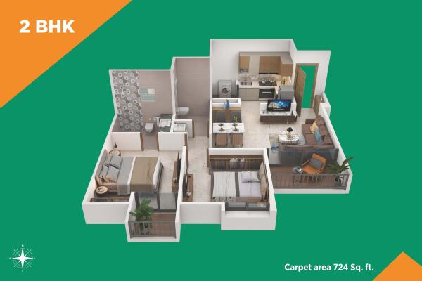 2 BHK Flat in Handewadi, Pune