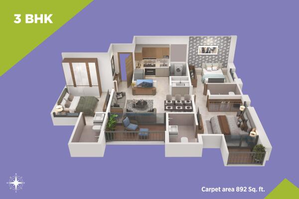 2 BHK Flat in Handewadi, Pune
