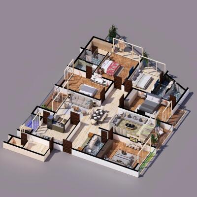 5 BHK Flat in Bicholi Mardana, Indore