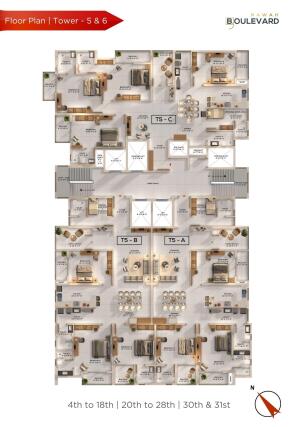 4 BHK Flat in Raghunathpur, Bhubaneswar