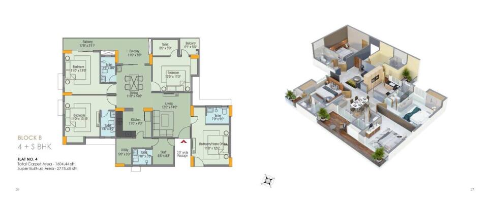 3 BHK Flat in Nakhara, Bhubaneswar